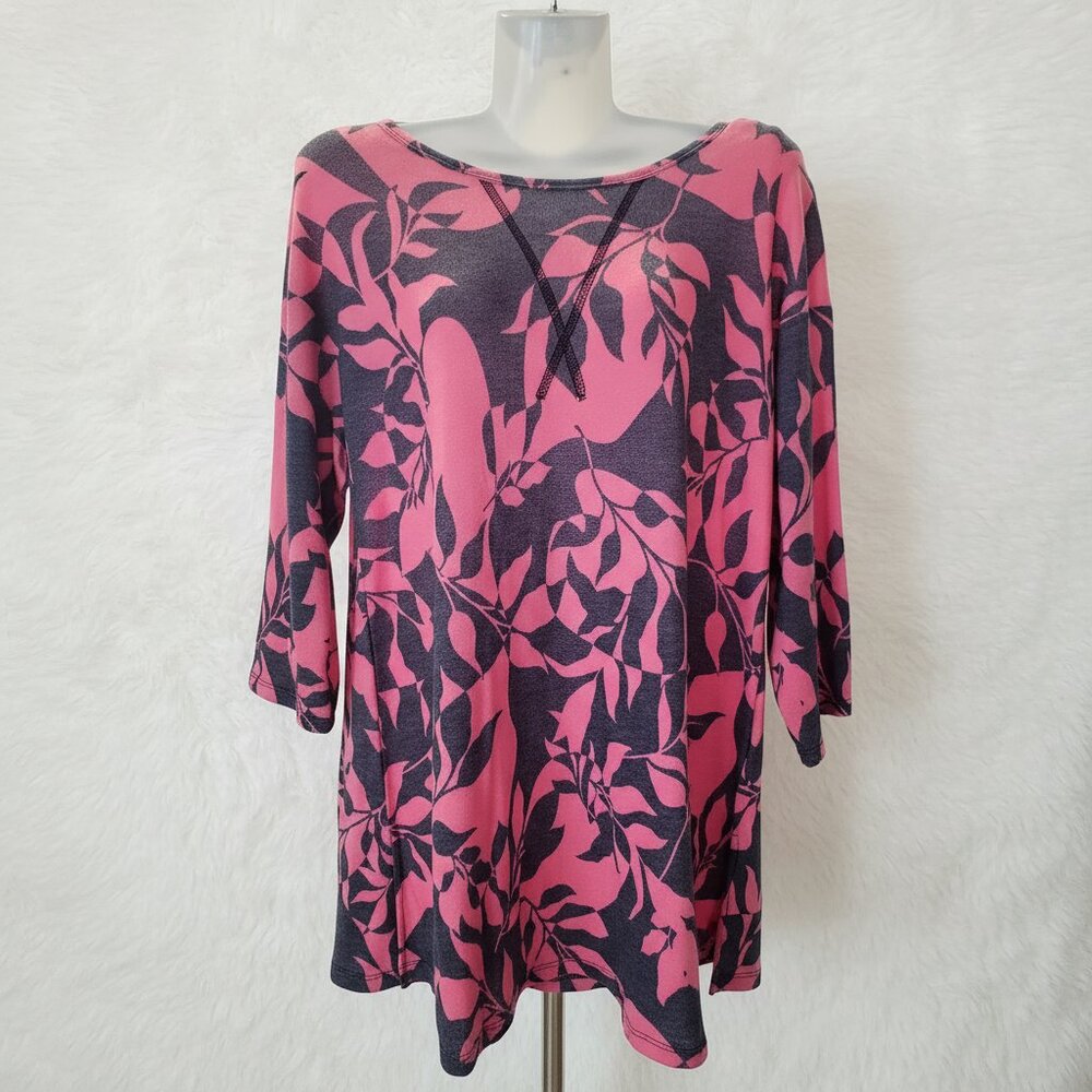 Dear Scarlett Pink and Grey Shirt